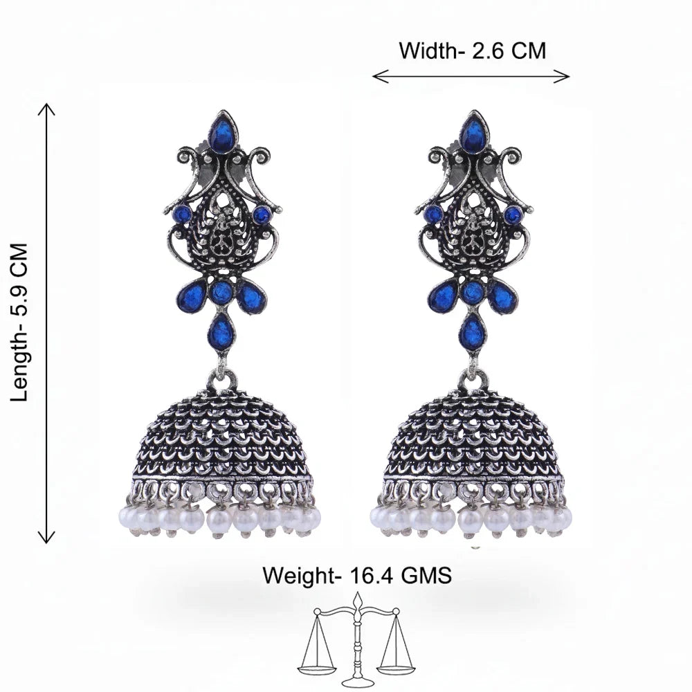 Kalash Kamal earring (Light Orange) Kalash Kamal earring (Blue) Combo set