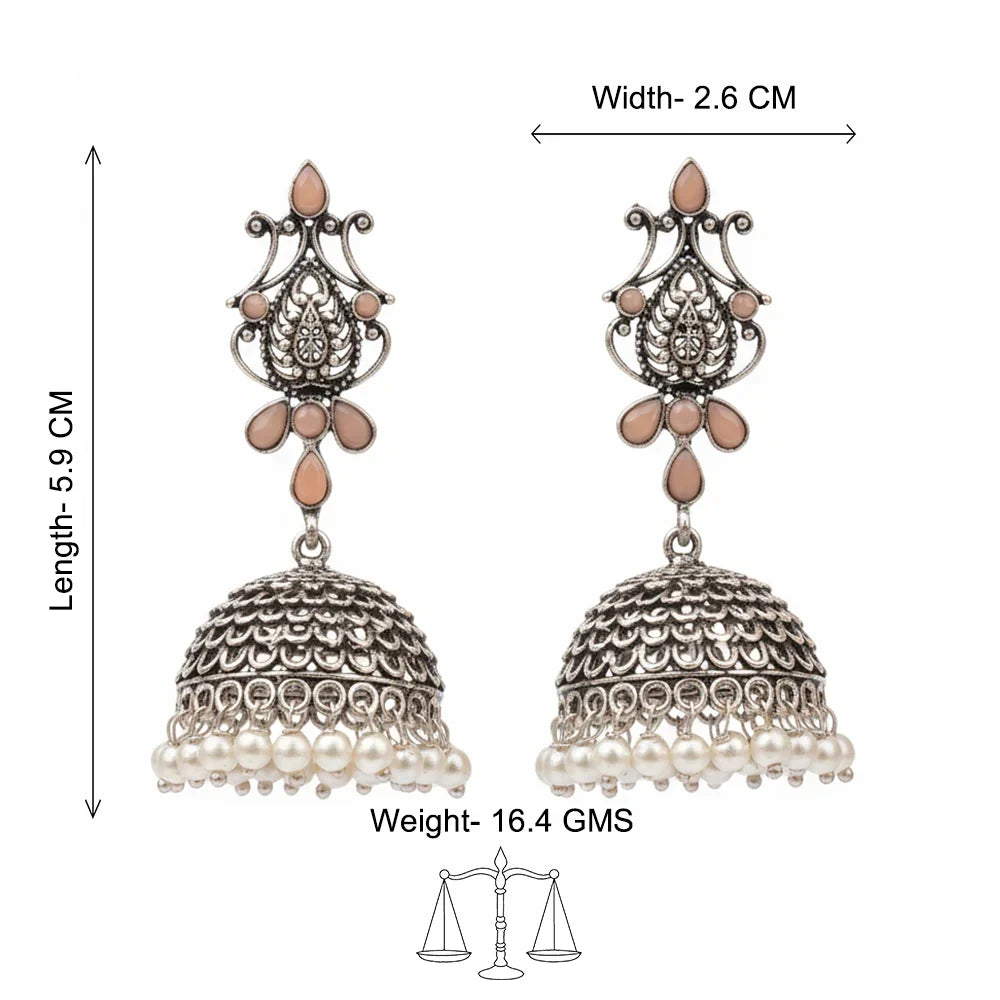 Kalash Kamal earring (Light Orange) Ba Ba dangler earrings Combo set