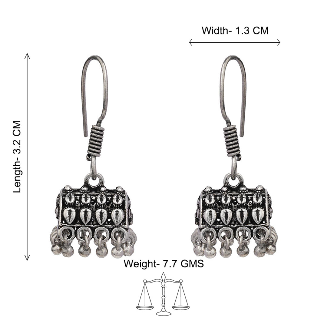 Kalash Kamal earring Tiny Twinkle jhumki earring (Silver) Combo set