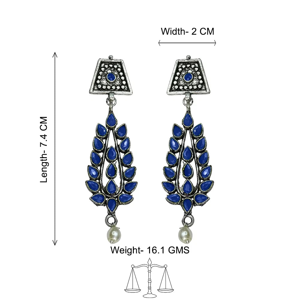 Kalash Kamal earring Precious Petal stone studded dangler earring Combo