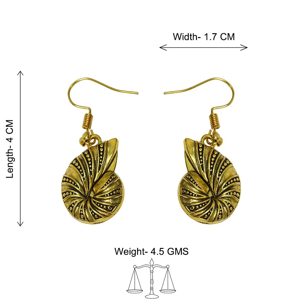 Kalash Kamal earring (Light Orange) Conch Glow dangler earrings Combo set