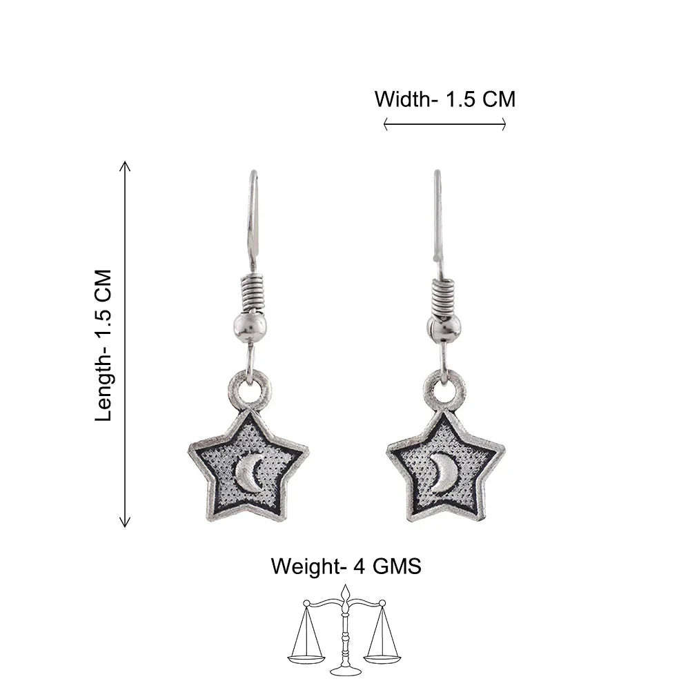 Kalash Kamal earring You're a star dangler earrings (Silver) Combo set
