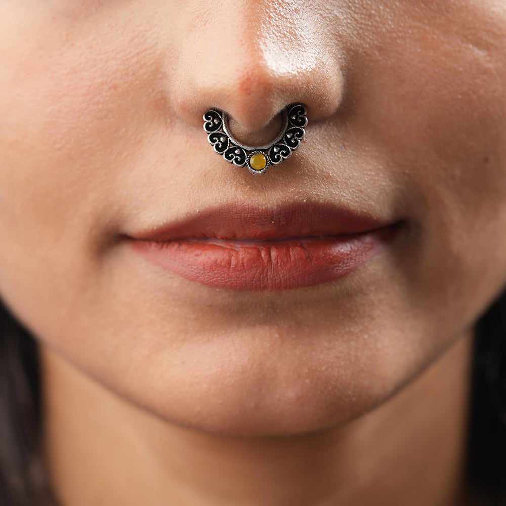 Stone Studded Beautiful Septum