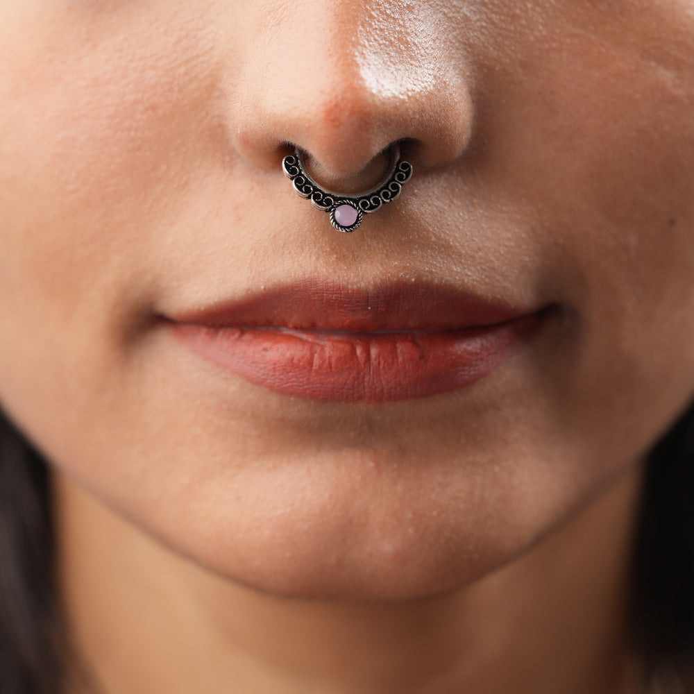 Stone Studded Beautiful Septum