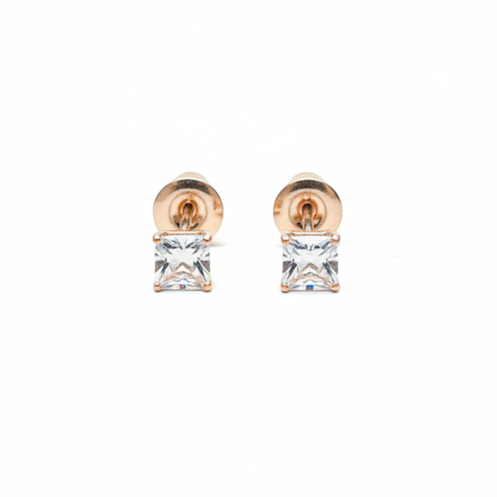 Zirconia Crystal Square Stud Earring