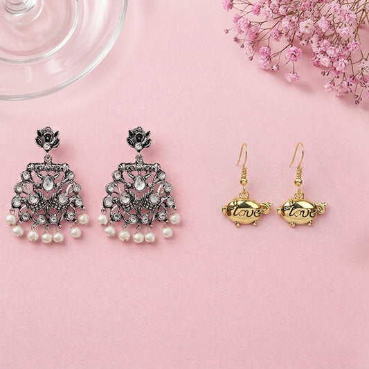 Peacock glow stone studded dangler & Treasure oink dangler Combo set