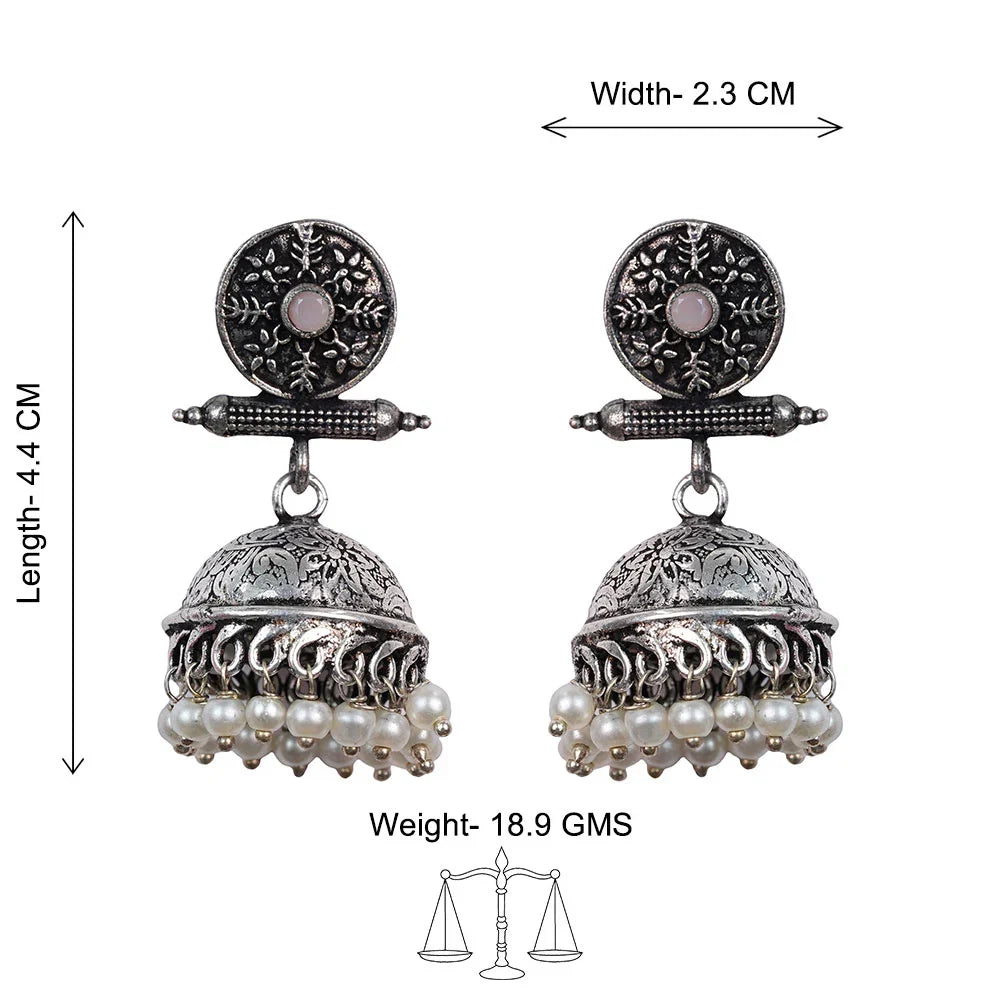 Kalash Kamal earring (Light Orange) Charmbell earrings (Light Orange) Combo set