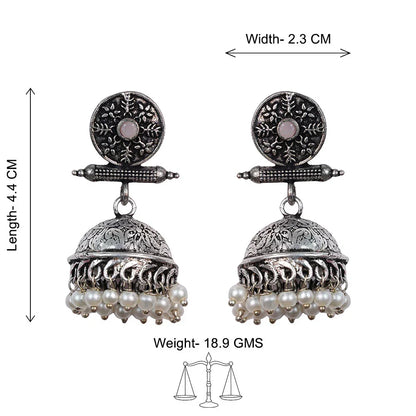 Kalash Kamal earring (Light Orange) Charmbell earrings (Light Orange) Combo set