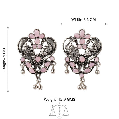 Bulbul Bling Party Studds earrings (Baby Pink)