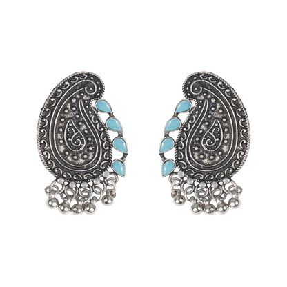 Curve and bloom stud earring (Mint)