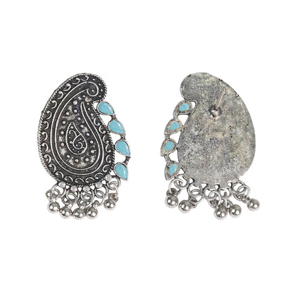 Curve and bloom stud earring (Mint)