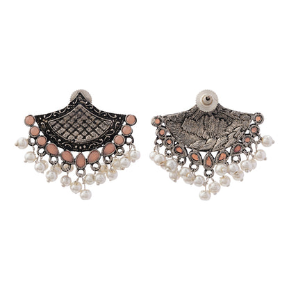 Royal Potli stud earrings (Light Orange)