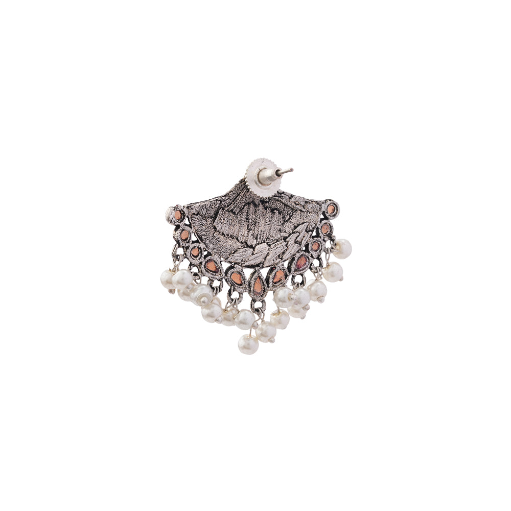 Royal Potli stud earrings (Light Orange)