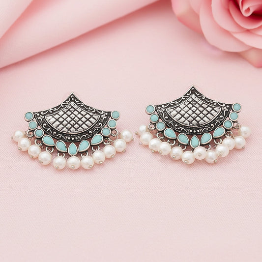 Royal Potli stud earrings (Mint)