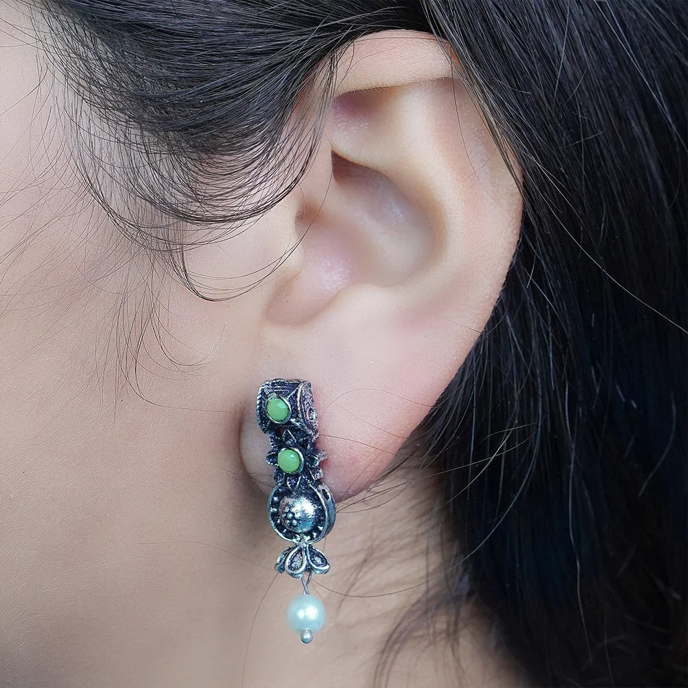 Kalash Kamal earring  Wonderful wildflower oxidised stud earrings Combo
