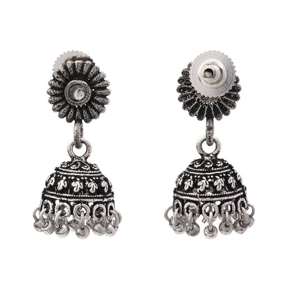 Garden gorgeousness Jhumki arrings (White)