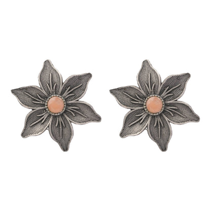 Minima-lily stud earrings (Light Orange)