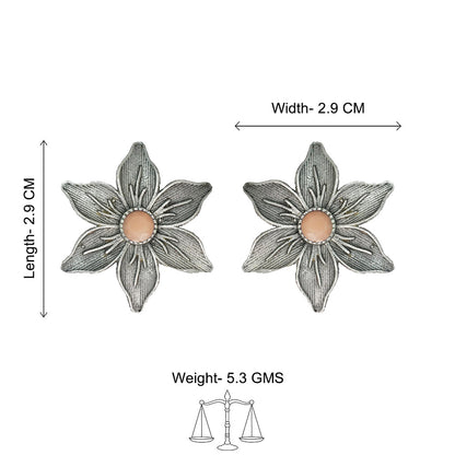 Minima-lily stud earrings (Light Orange)