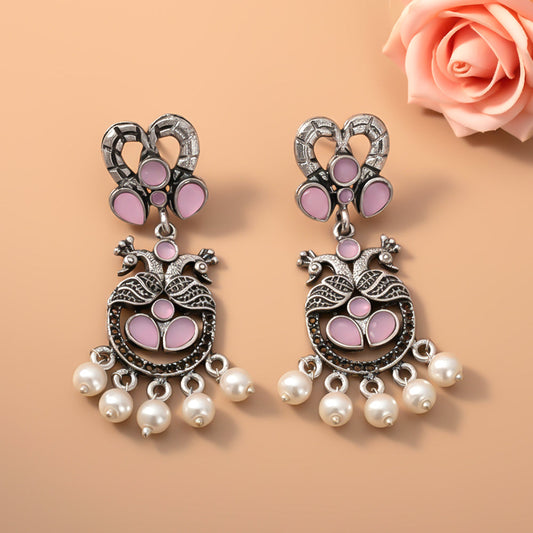 Neelkanth Dangler earrings (Baby Pink)