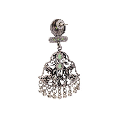 Peacock Pataka Dangler Earring (Mint)