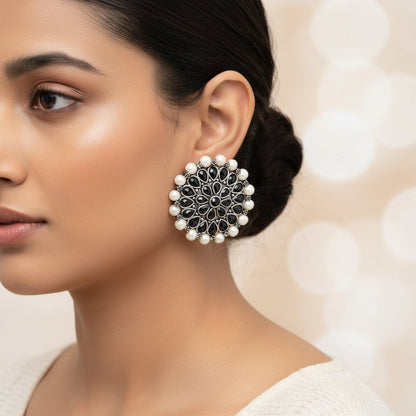 Carved Charm Dangler earrings &  fiercely flawless dangler earrings Combo set