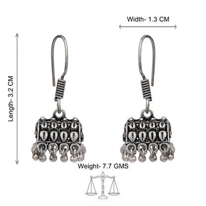Kalash Kamal earring  Tiny Twinkle jhumki earring (Silver) Combo set