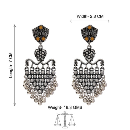 Chan-Chan ghunghroo dangler earring (Yellow)