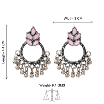Kalash Kamal earring  Fine Shine stud earrings (Baby Pink) Combo set