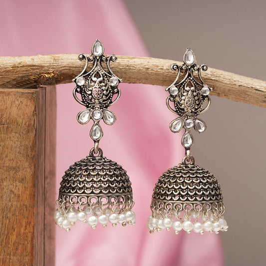 Kalash Kamal earring (White)