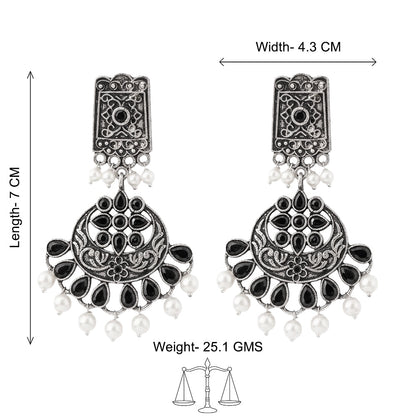 Charming Chandni Dangler earring (Black)