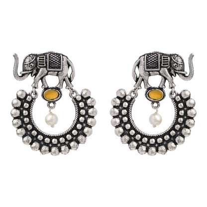 Elephant Arc dangler earrings (Yellow)