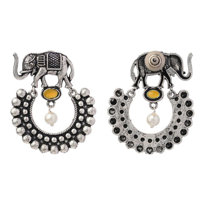 Elephant Arc dangler earrings (Yellow)