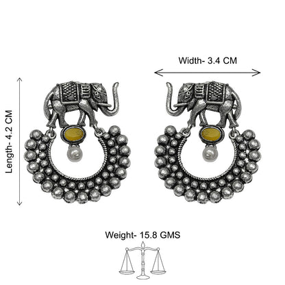 Elephant Arc dangler earrings (Yellow)