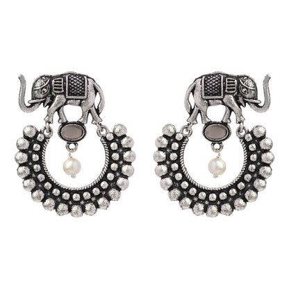 Elephant Arc dangler earrings (Grey)