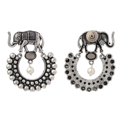 Elephant Arc dangler earrings (Grey)