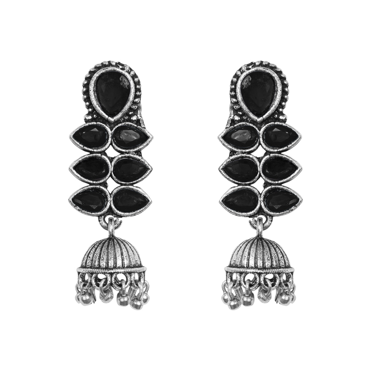 Dazzle Dash Jhumki earring (Black)