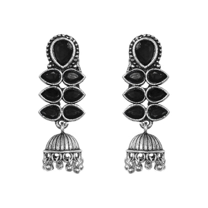 Dazzle Dash Jhumki earring (Black)