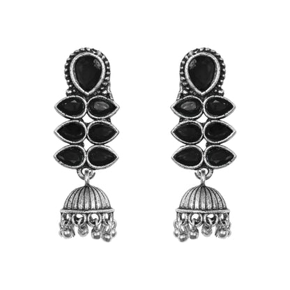 Dazzle Dash Jhumki earring (Sky Blue) Dazzle Dash Jhumki earring (Black) Combo set