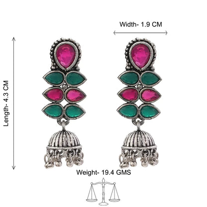 Charmbell earrings Light Orange Dazzle Dash Jhumki earring Combo set
