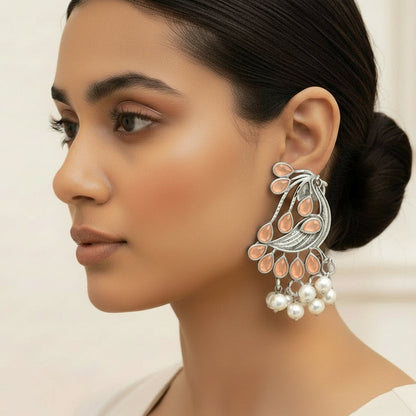 Chirpy Charm Stud earrings (Light Orange)