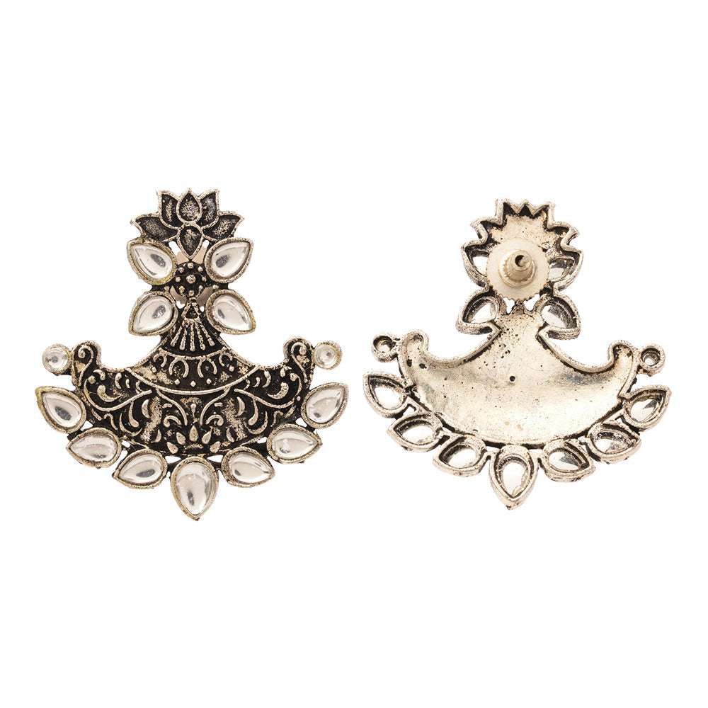 Shimmer and shine dangler earrings (White)