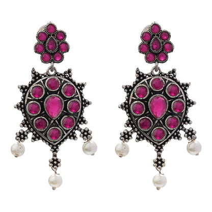Drop Radiance dangler earrings (Red)