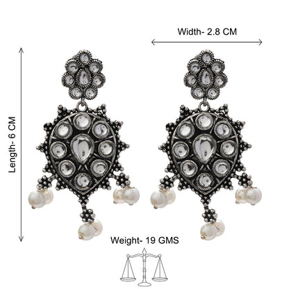 Drop Radiance dangler earrings (White)