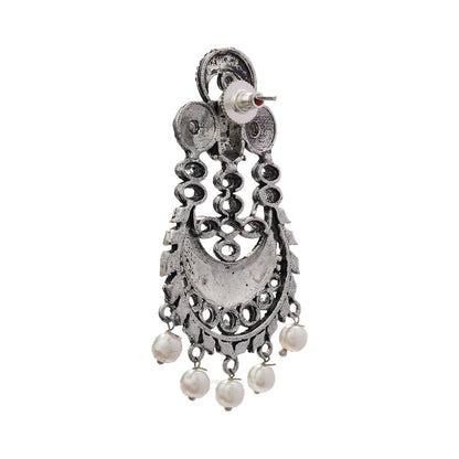 Heritage Bloom pearl stud earrings (White)