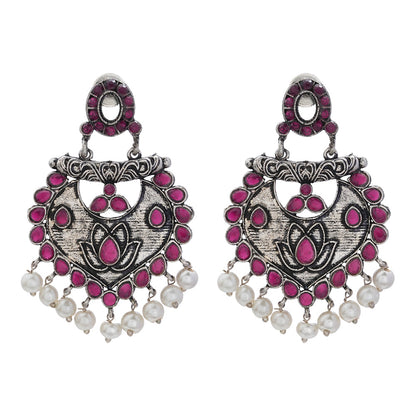 Phuljhadi prestine Dangler earrings (Red)
