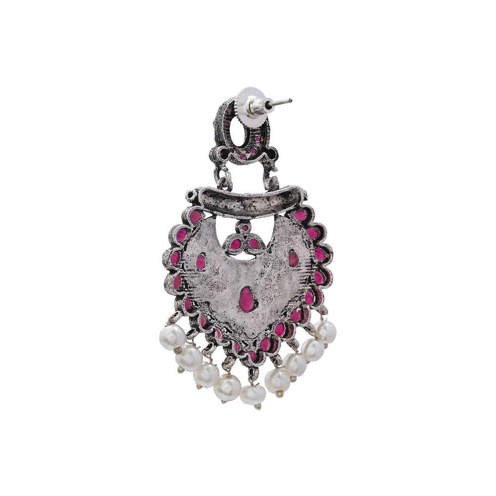 Phuljhadi prestine Dangler earrings (Red)