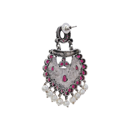 Phuljhadi prestine Dangler earrings (Red)