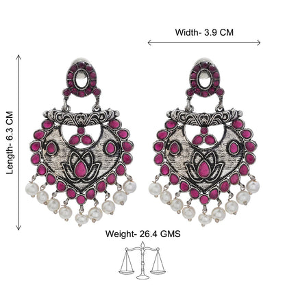 Phuljhadi prestine Dangler earrings (Red)