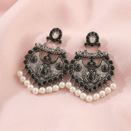 Phuljhadi prestine Dangler earrings (Black)