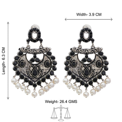 Phuljhadi prestine Dangler earrings (Black)